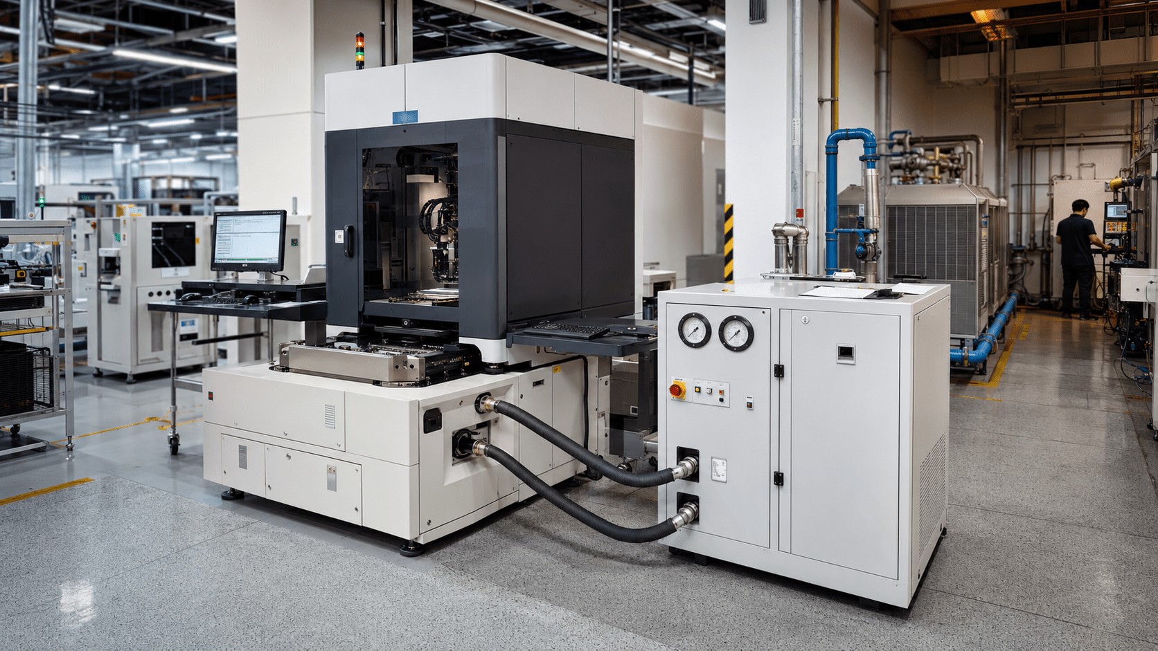 Semiconductor ATE and advanced manufacturing process cooling system