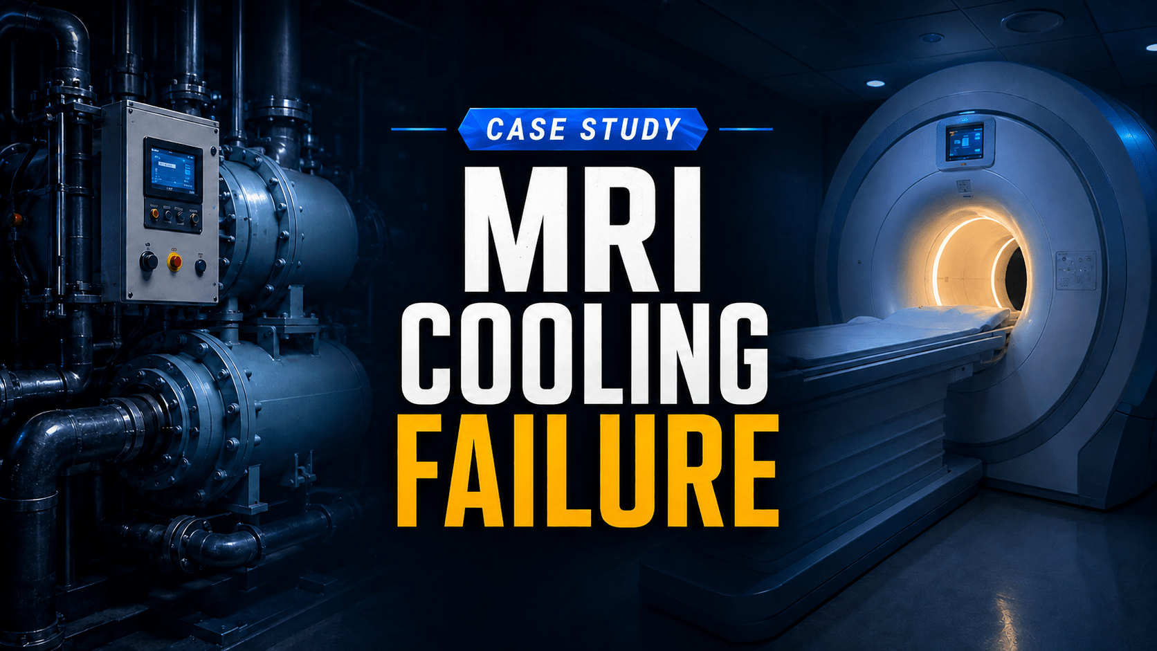 MRI cooling system failure case study where the process chiller did not alarm
